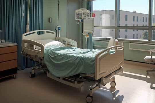 病院の病室とベッド