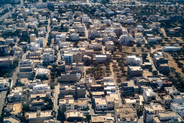 Aerial view of Monastir from the coast