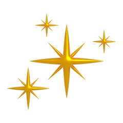 3d yellow stars sparkle firework decoration twinkle shiny flash glowing light effect stars and bursts