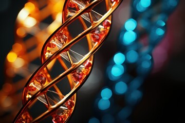 Science Background with DNA sequences and statistics that visually integrate biology, computer science, and math in bioinformatics