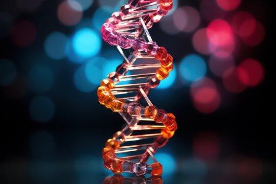 Science Background with DNA sequences and statistics that visually integrate biology, computer science, and math in bioinformatics