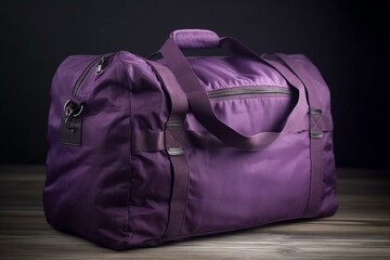 Purple travel bag for transportation. Generative AI