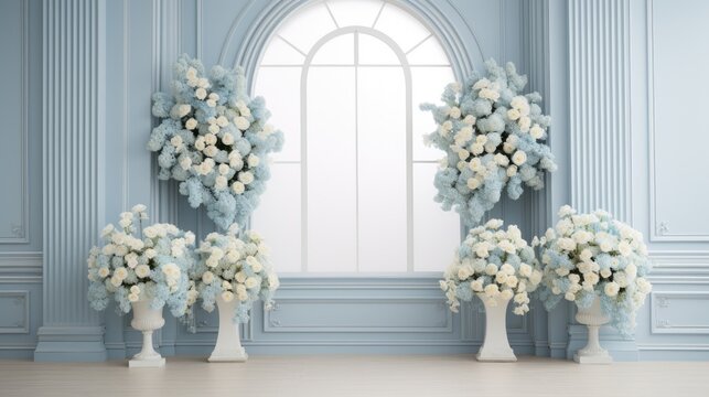 Modern Blue Wedding Background