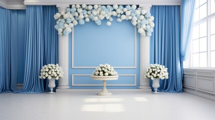 Blue Velvet Wedding Background