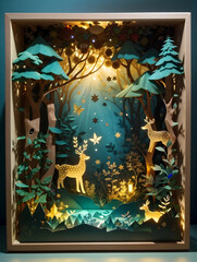 Beautiful Magical forest, Jungle, Fairies, Wonder, Dreams, Fantasy, Diverse flora, The Enchanted Forest's Lullabies, Ai generated image