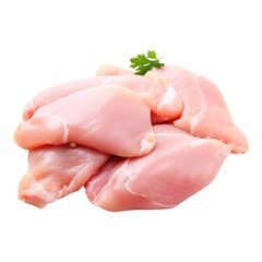 raw chicken meat isolated on transparent background Remove png, Clipping Path