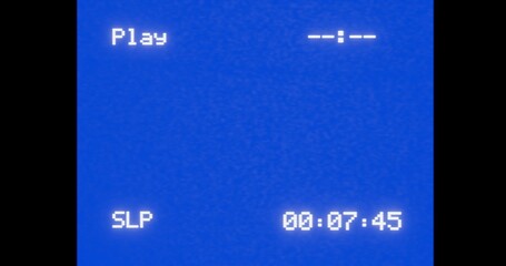 VHS video player screen for vintage effect for crt tv