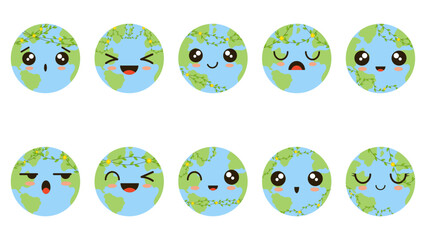 Cute Planet Earth Cartoon Illustration