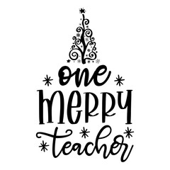 One Merry Teacher Svg