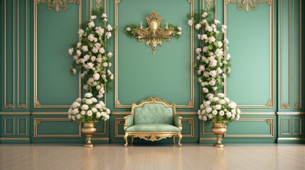 Rustic Green Wedding Scene