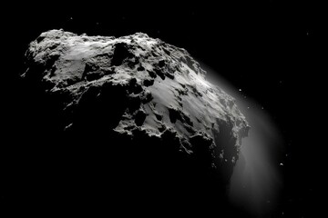 a detailed view of a stunning comet. Generative AI