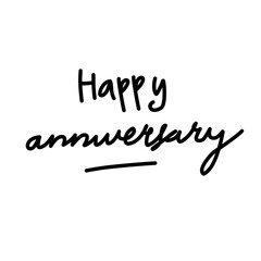 hand drawn happy anniversary lettering