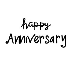 hand drawn happy anniversary lettering