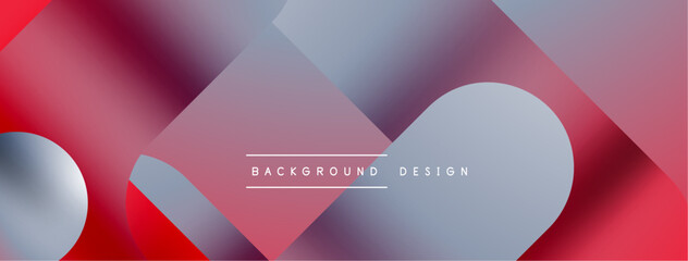 Simple geometric forms - dynamic geometric abstract background. Visual symphony of shapes and lines design for wallpaper, banner, background, landing page, wall art, invitation, prints, posters