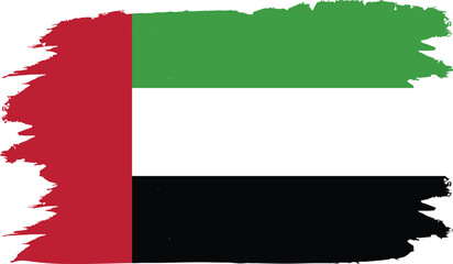 United Arab Emirates official flag's vector colors a vector representation - obrazy, fototapety, plakaty