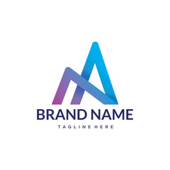 A abstract gradient letter logo