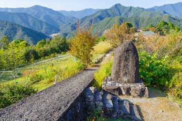 熊野古道小辺路　果無集落（奈良県十津川村）