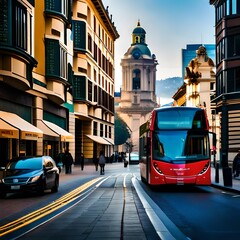 Fototapeta premium tram in the city