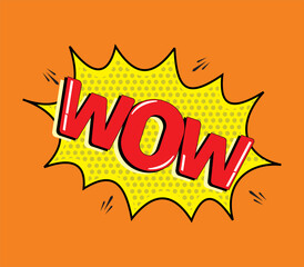 Wow flash design Vector image