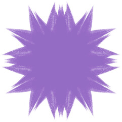 Purple Spiked Abstract Shape Coal Brush
