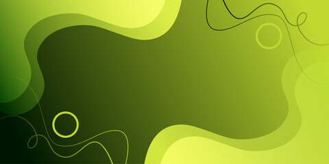 Abstract blackground lemon green color curve with modern line and shape, Gradient fluid shapes vector