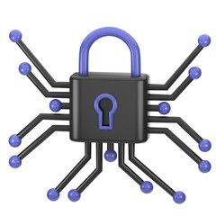 3d icon Network Security, 3d illustration, 3d element, 3d rendering.