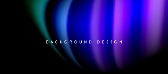 Rainbow color wave lines on black. Techno or business abstract background for posters, covers, banners, brochures, websites