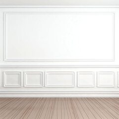 wainscoting empty white wall interior