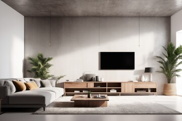 modern living room with television