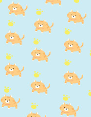 Little Ginger cat for pattern cartoon style.