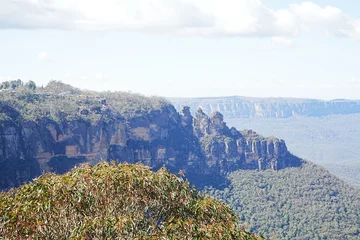 Foto op geborsteld aluminium Three Sisters Blue Mountains National Park in Australia - オーストラリア ブルーマウンテン 国立公園