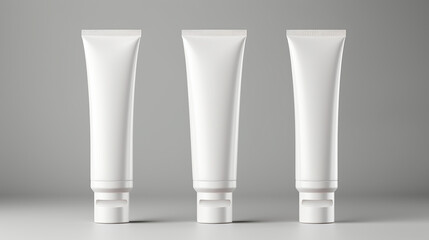 Tube for cream cosmetics or toothpaste isolated vector. Realistic tube illustration background. Generative AI