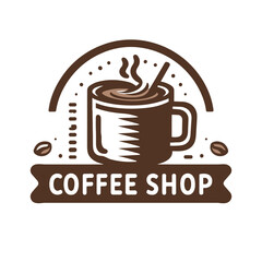 Vector minimal coffee template illustration