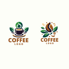 vector minimal coffee logo collection and template illustration