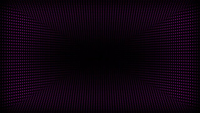 Abstract technology dark background. Moving dots and grid background for logo intro