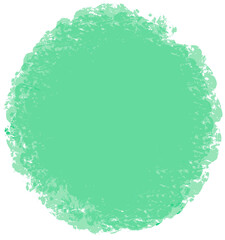 Green Abstract Circle Brushstroke Shape Element