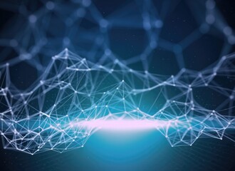 Wireframe background with plexus effect. Futuristic. AI Generated.