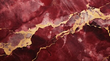 Burgundy red and gold marble texture wallpaper, artistic stone background