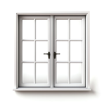 double hung window on white background