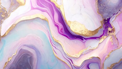 Pastel lavender purple and and gold agate texture wallpaper, intricate stone background