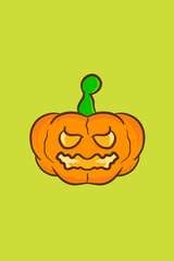 Halloween pumpkin in vector stock