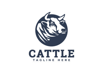 cow logo design vector illustration