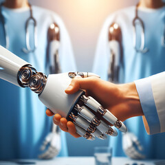 Human and robot handshake for medical advancements