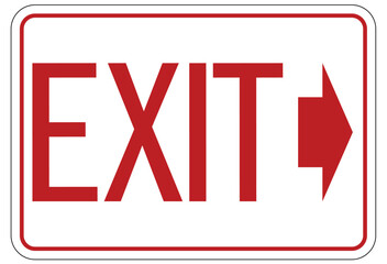 Arrow sign for emergency evacuation