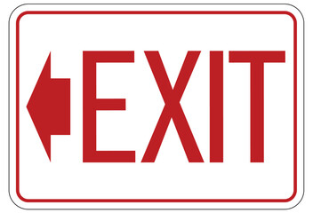 Arrow sign for emergency evacuation