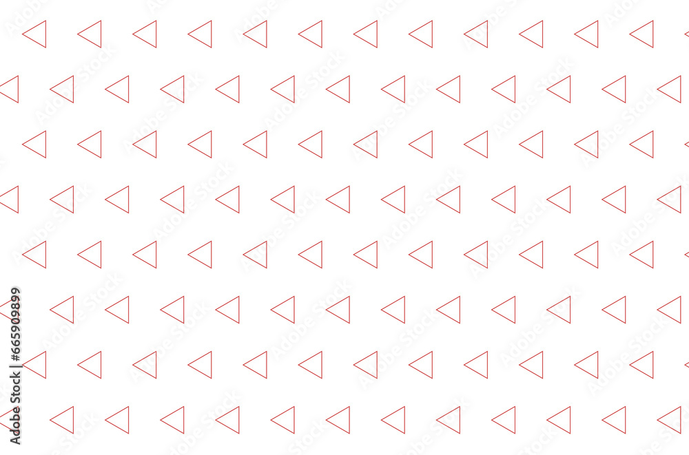 Wall mural digital png illustration of red pattern of repeated triangles on transparent background