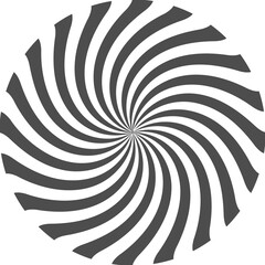 Digital png illustration of black abstract circular shape on transparent background