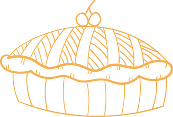 Digital png illustration of orange cake on transparent background