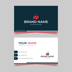 elegant modern business card design template black and red