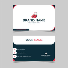 elegant modern business card design template black and red